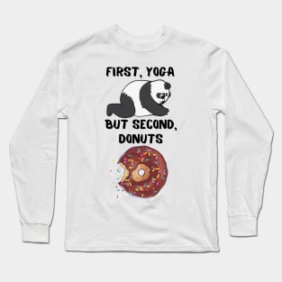 First yoga, but second, donuts Long Sleeve T-Shirt